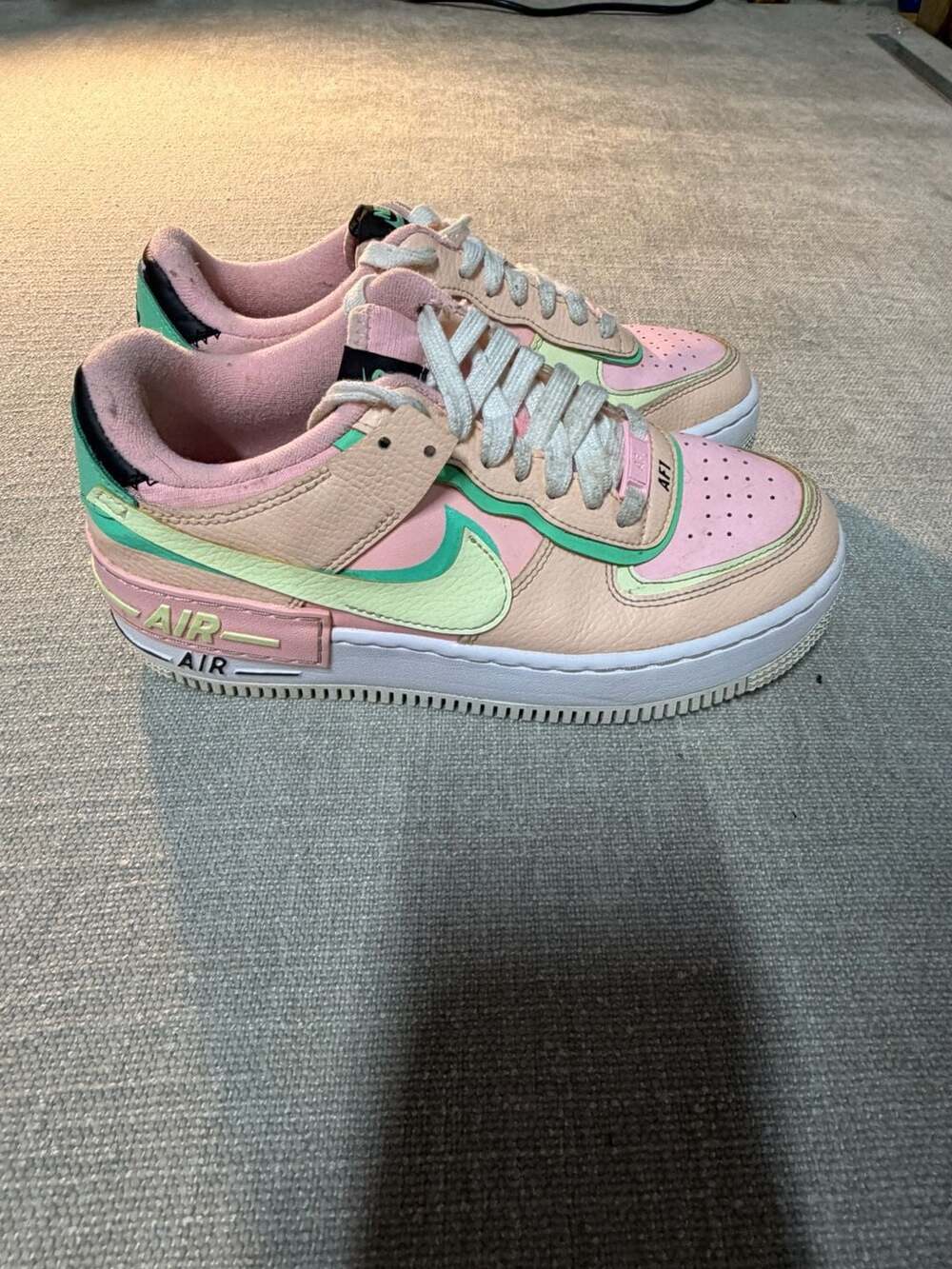 Nike Air Force 1 Shadow Sneakers Pink Green